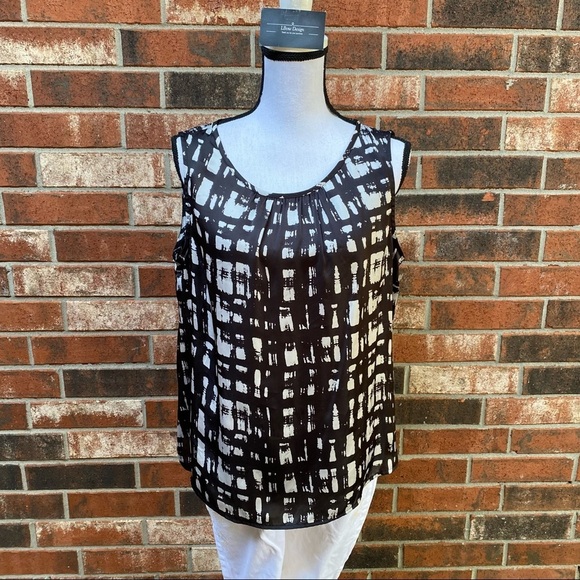 Nine West Black Sleeveless Blouse Size L - Picture 3 of 11